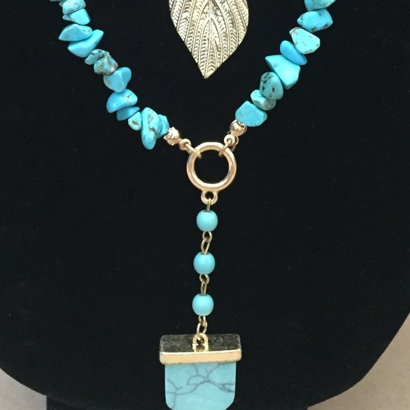 3 Layers Bohemian Turquoise Necklace - Picture 4 of 6